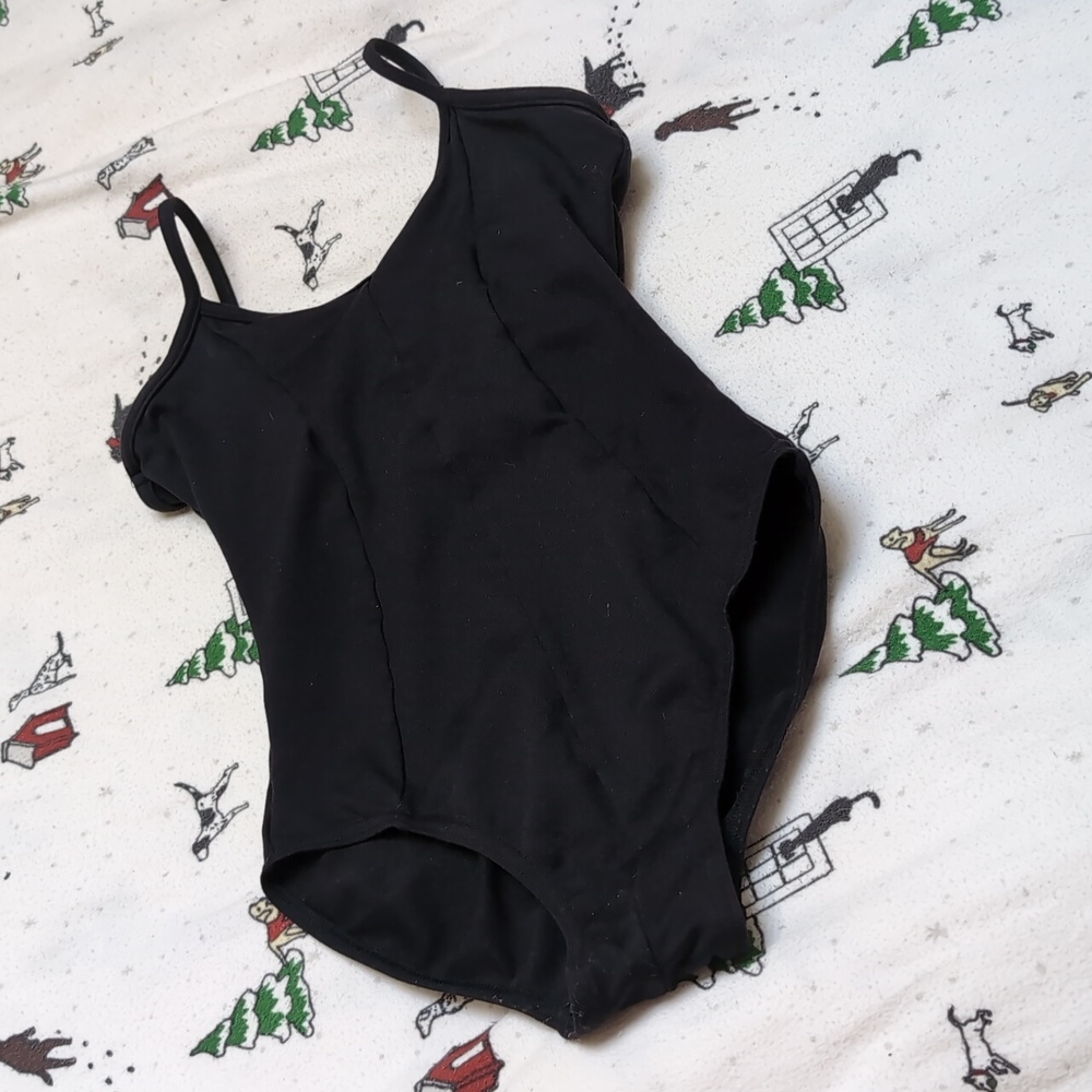 Mirella Women's Microlux Princess Seam V-Front Camisole Dance Leotard